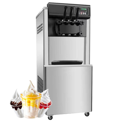 Dairy Factory Commercial Soft Serve Ice Cream Machine 3 Flavors Soft Ice Cream Machine Maker