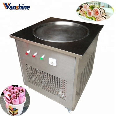 Snack factory premium pan foll flat fry ice cream making machine with competitive price