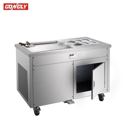 Snack Factory Square Pan Thailand Style Fried Ice Single Cream Machine / Cold Plate Ice Cream Machine / Stir Fry Ice Cream Machine