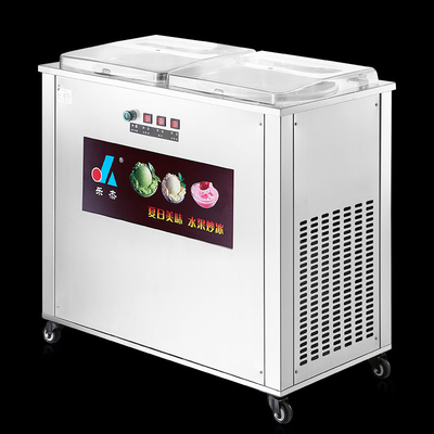Hotels Double Pan Stainless Steel Good Quality Automatic Ice Cream Making Fried Commercial Ice Cream Machine