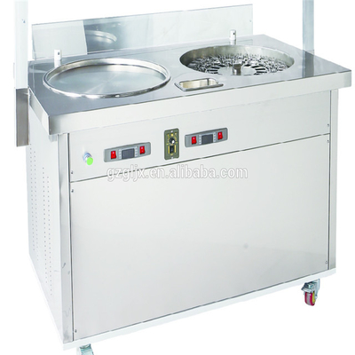 New Product Rotary Ice Cream Popsicle Fried Ice Roll Integrated Machine Rotate Fried Ice Cream Machine With Popsicle Machine CF-080