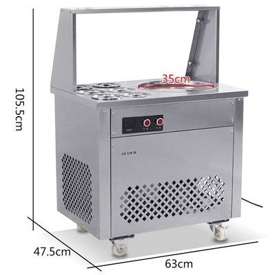 Snack Factory Pan Fried Ice Cream Machine Thailand Rolled Fried Ice Cream Machine With ETL CE NSF