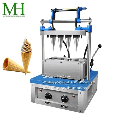 Snack Factory Commercial Used Automatic Waffle Ice Cream Cone Making Rolled Sugar Cookie Cone Machine Bake